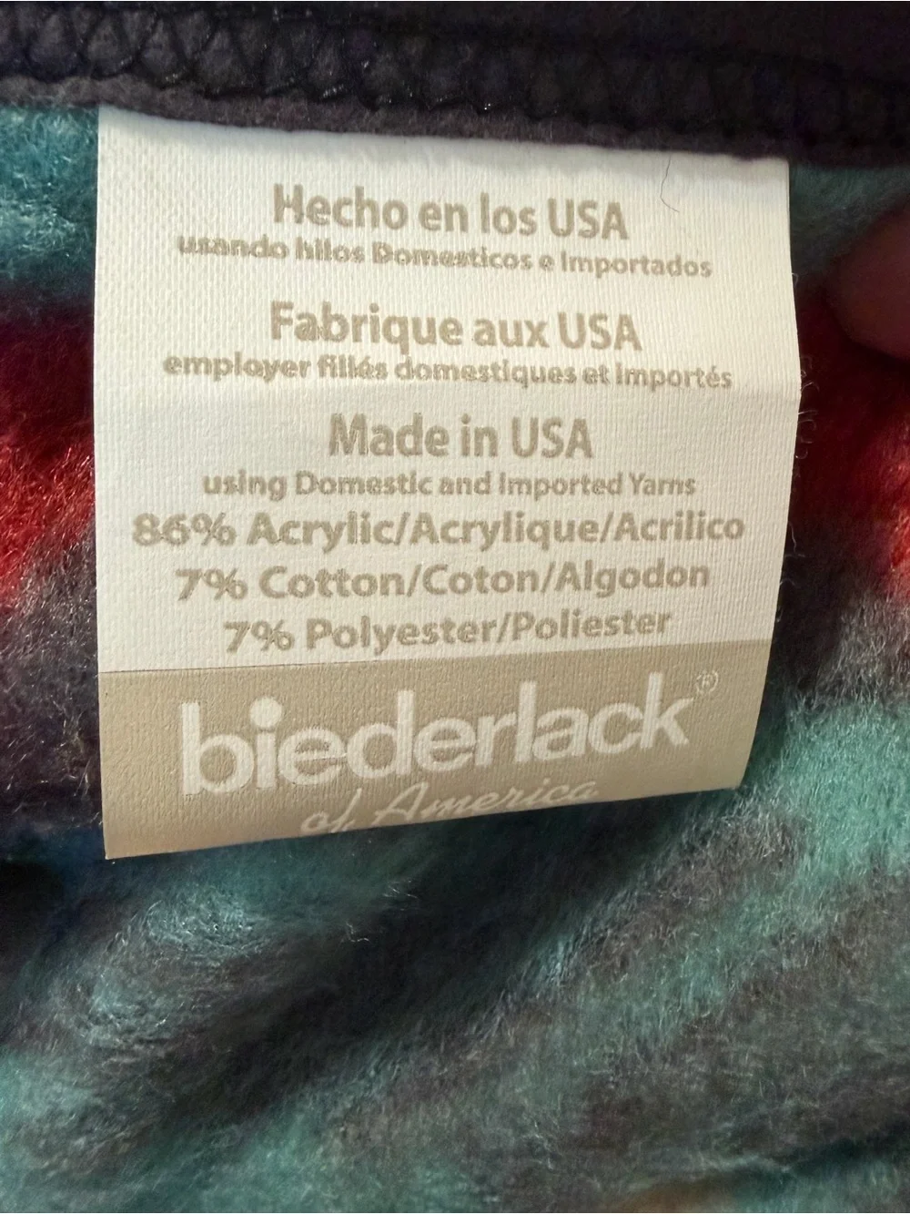 Vintage Biederlack of America Southwestern Bear Blanket James Hautman 73.5”x57”